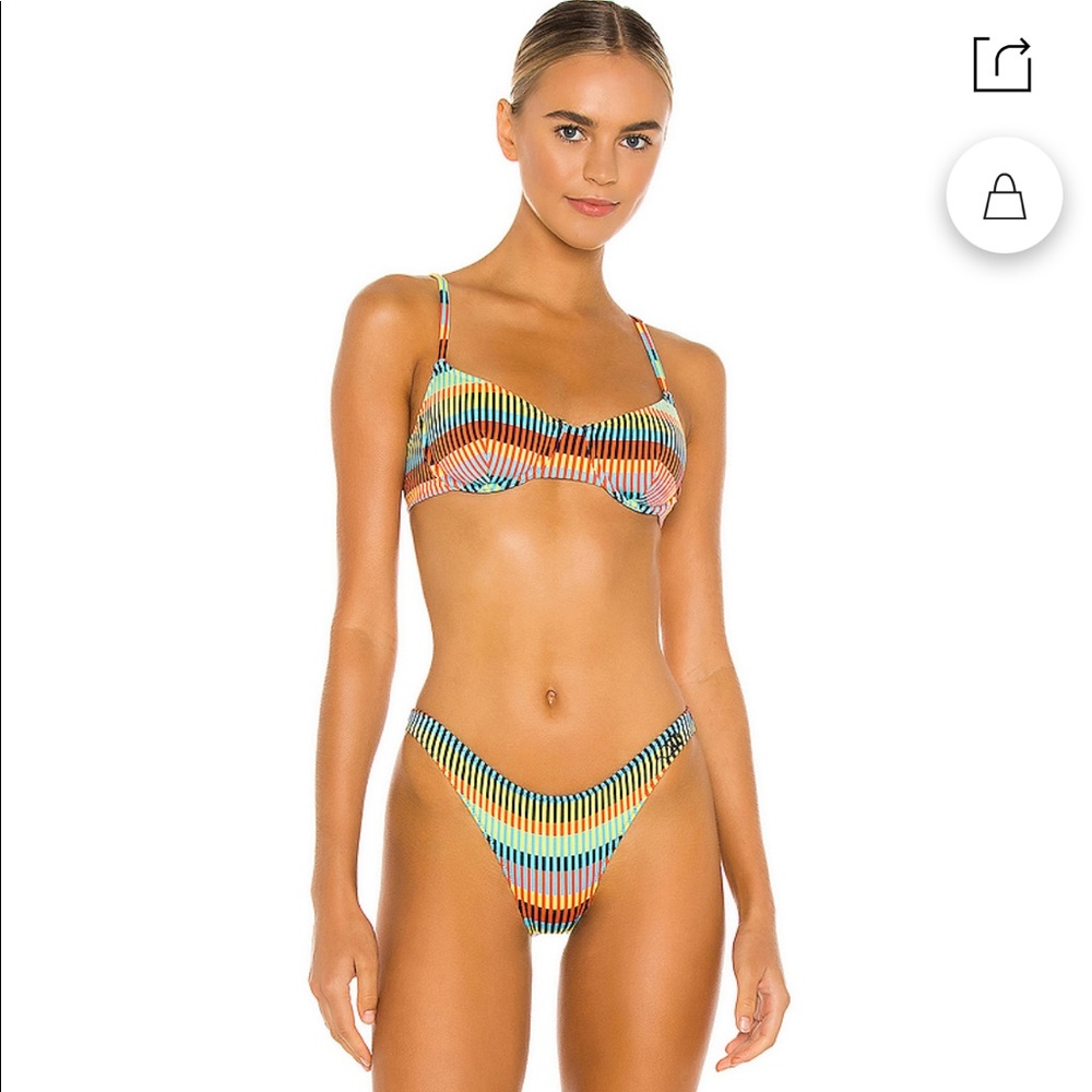 Solid and Striped Bikini in Technicolor Mosaic